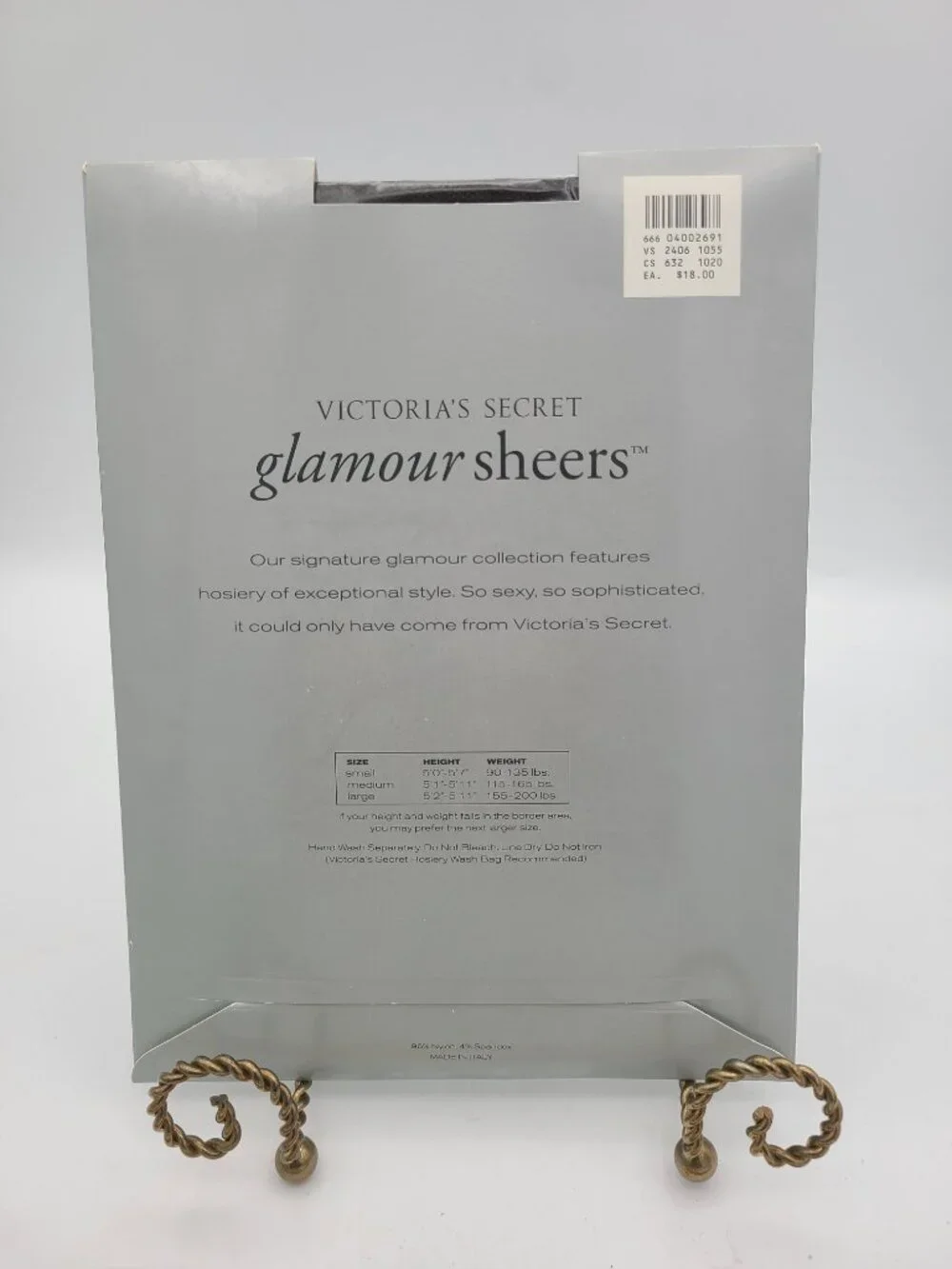 Vtg Victoria's Secret Glamour Sheers Tights Large Dot Tulle Belgian Chocolate